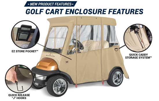 CLUB CAR PRECEDENT GOLF CART ENCLOSURES - TRACK STYLE - VINYL – GOLF CAR  RANCH