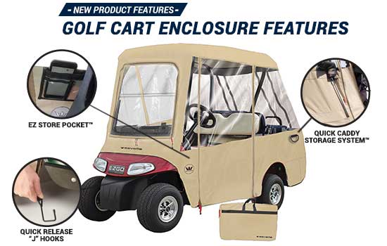 GREENLINE 4 PASSENGER 2 Passenger Roof / 4 Passenger Seating Golf Cart  Enclosure