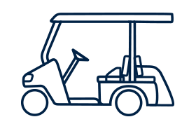 (EXTENDED ROOF) 4 PASSENGER GOLF CART W/ REAR SEAT 